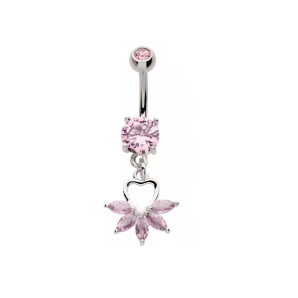 Belly Ring - Butterfly Pink-hotRAGS.com