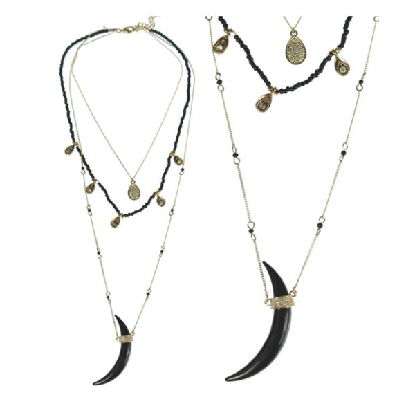 Necklace - Layered Horn-hotRAGS.com