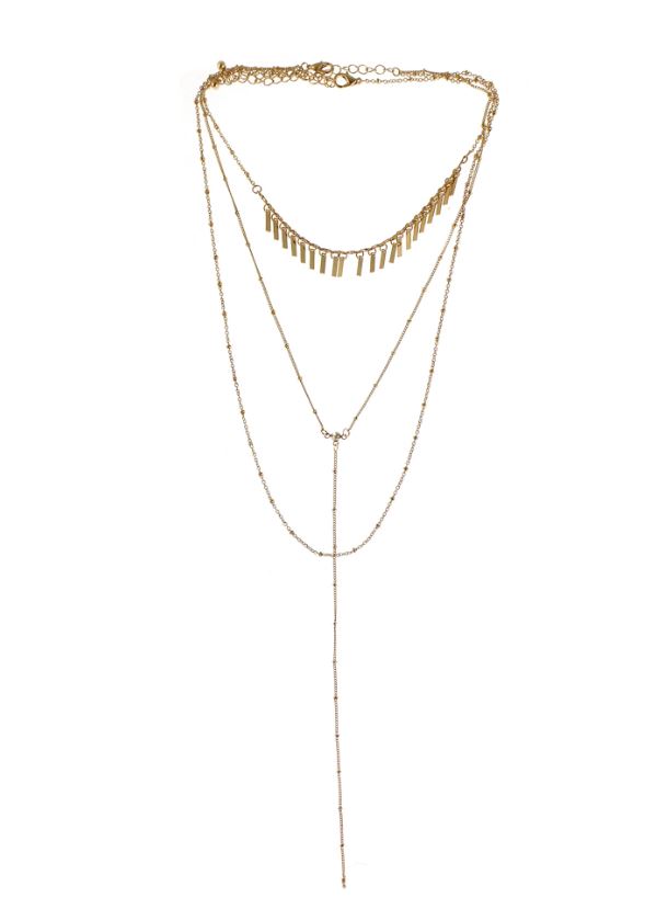 Necklace - Layered Gold-hotRAGS.com