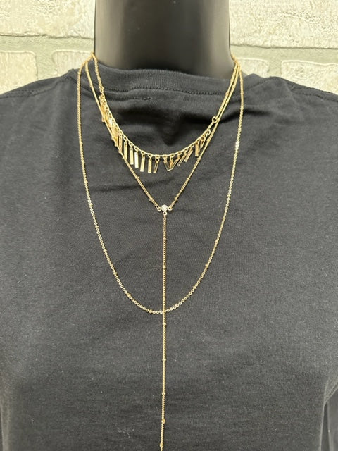 Necklace - Layered Gold-hotRAGS.com