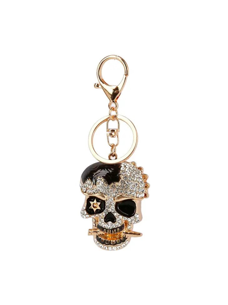 Key Ring - Skull Rhinestone-hotRAGS.com