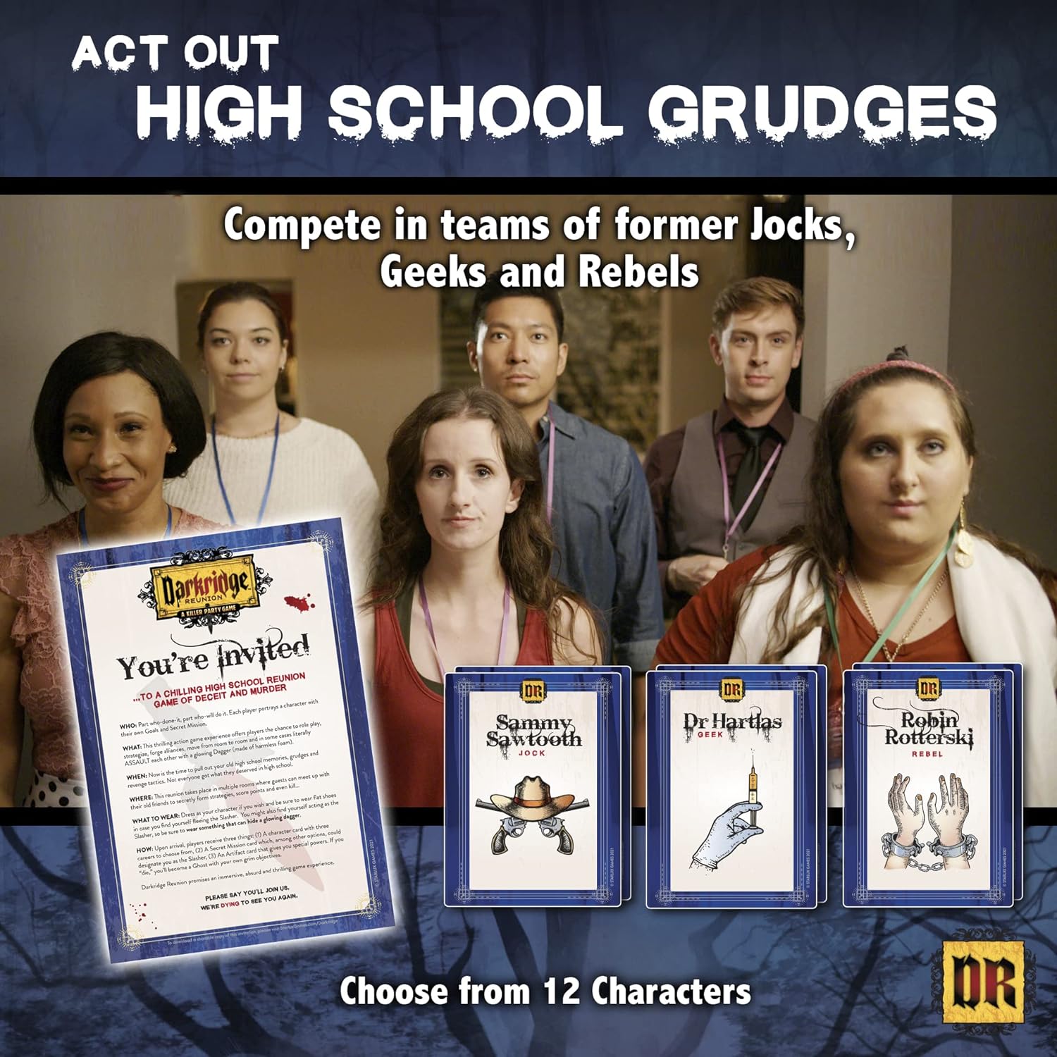 Game - Darkridge Reunion: A High School Reunion-Themed Murder Mystery Game | for Adults & Teens, 6-12 Players-hotRAGS.com