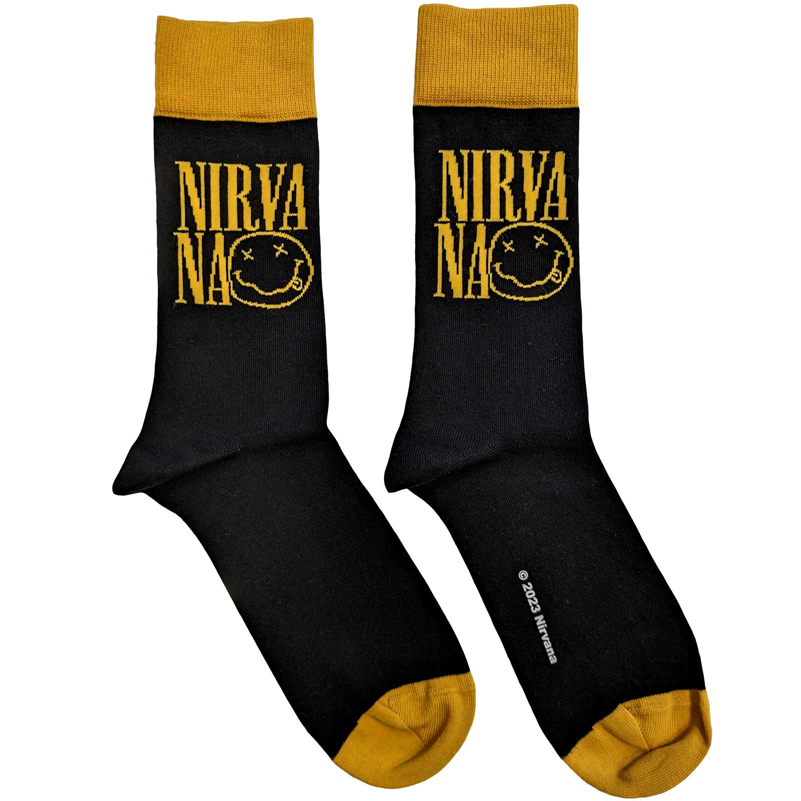 Socks - Nirvana Logo Stacked-hotRAGS.com