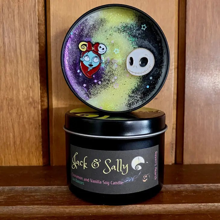 Candle - Jack & Sally Candle Cinnamon and Vanilla Soy Wax-hotRAGS.com