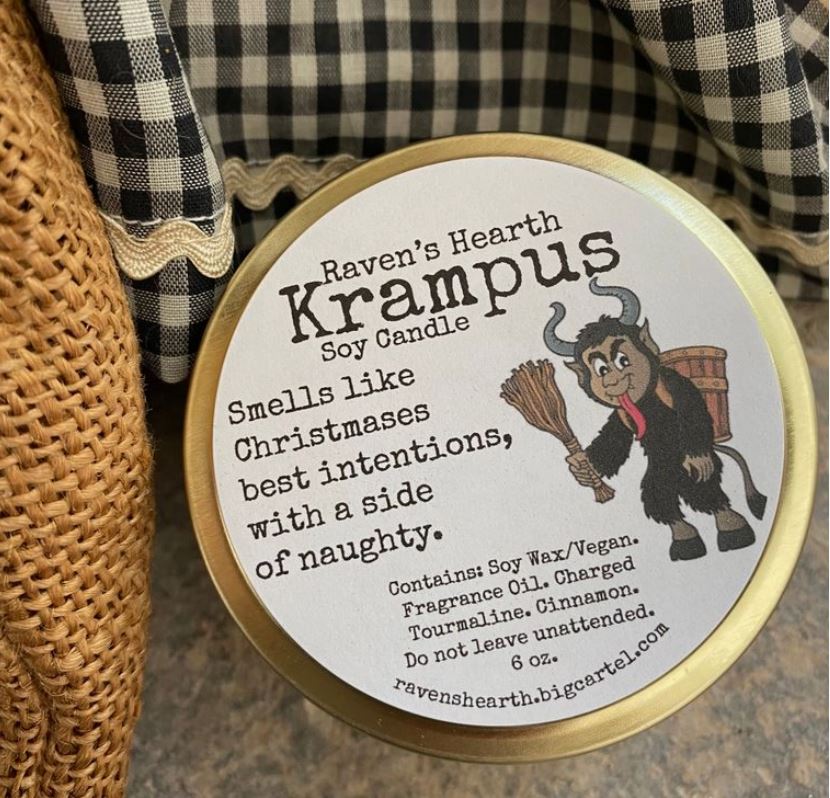 Candle - Krampus Candle Spicy Christmas Scent 6 oz - Soy Candle-hotRAGS.com