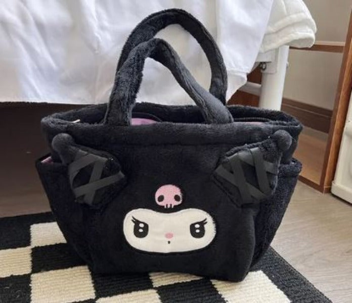 Bag - Kuromi Lolita Plush Shoulder Bag-hotRAGS.com