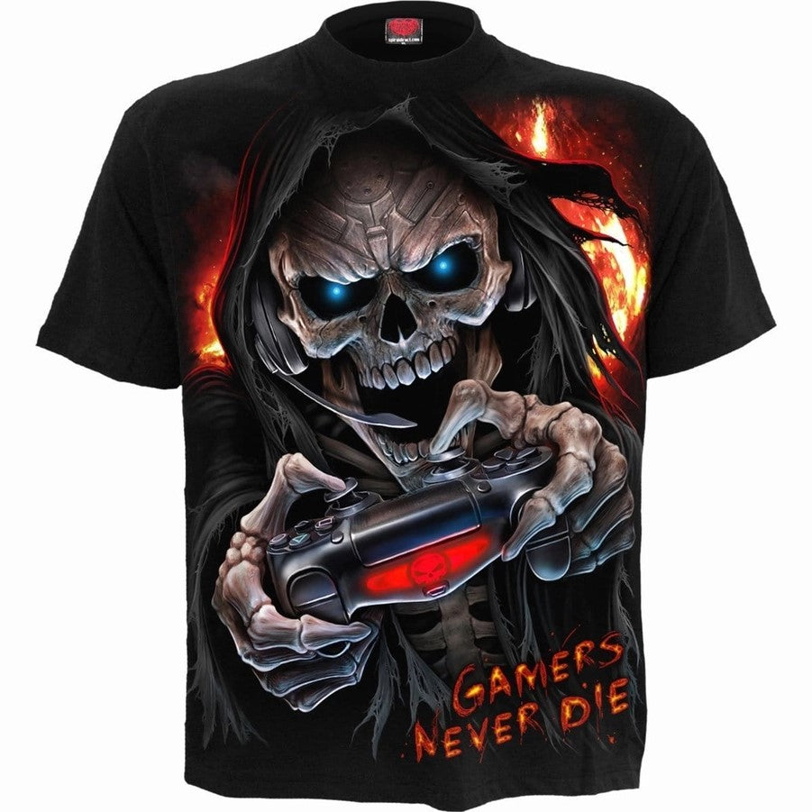 T Shirt - Respawn Skull Gamer-hotRAGS.com