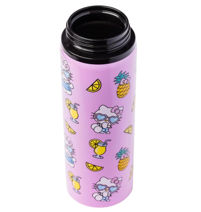 Water Bottle - Hello Kitty Pineapples And Lemonade Stainless Steel Water Bottle, 25 oz.-hotRAGS.com