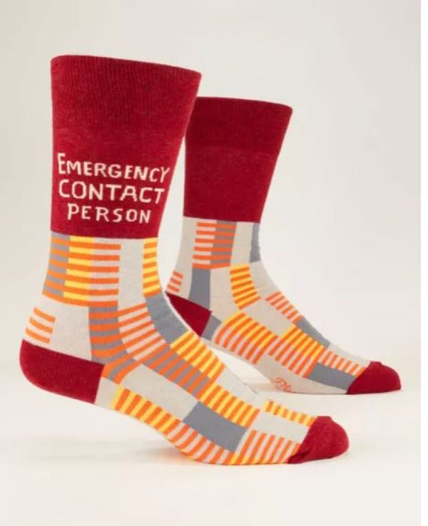 Socks - Emergency Contact - Red-hotRAGS.com