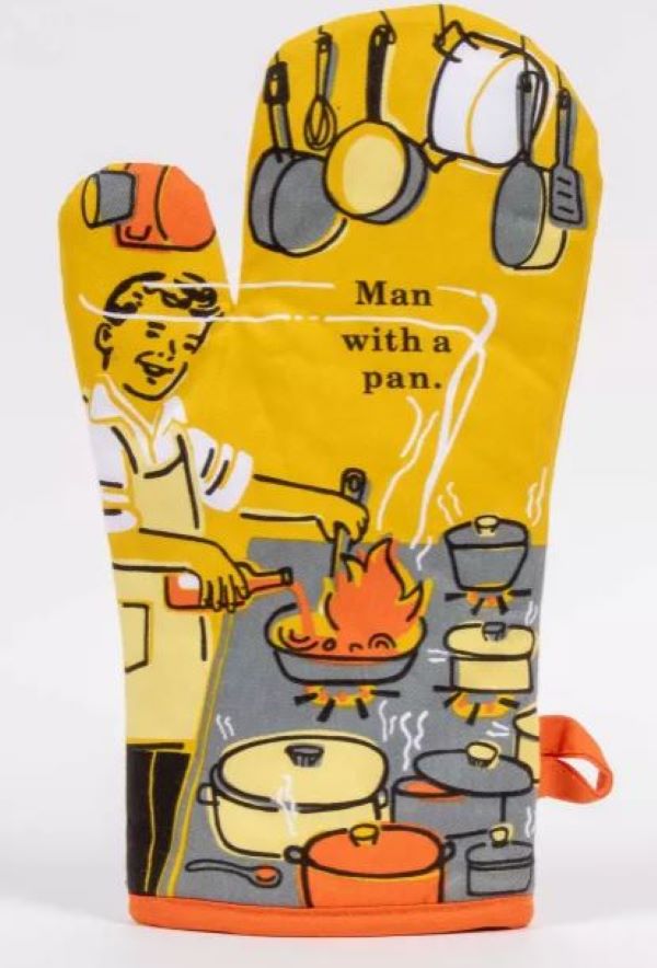 Kitchen Oven Mitt -  Man With A Pan-hotRAGS.com