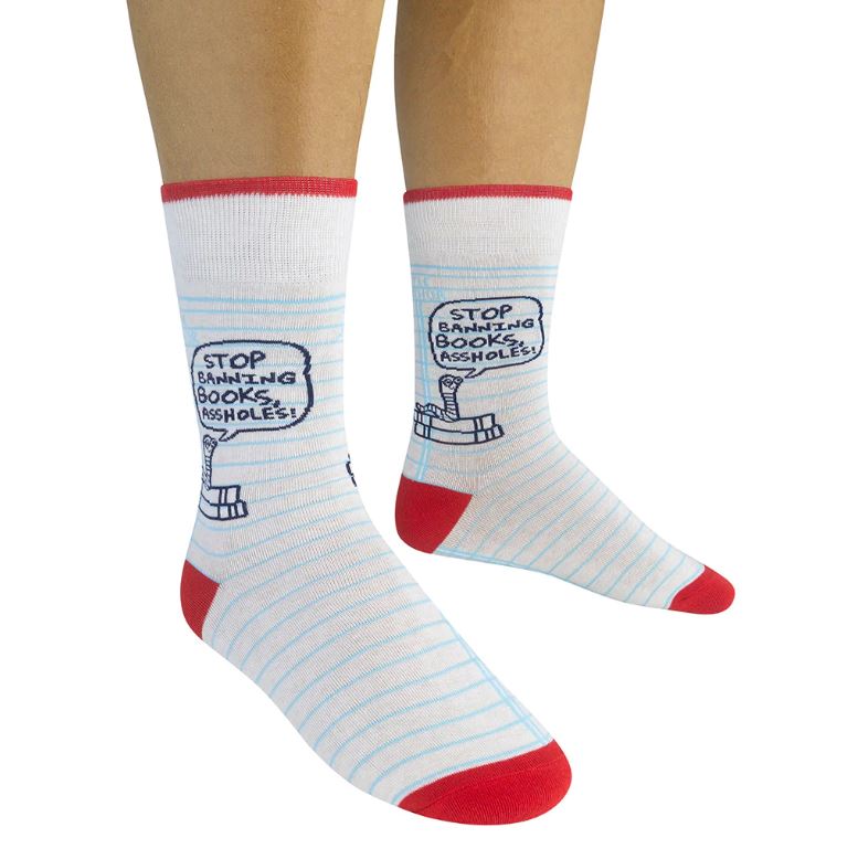 Socks - Stop Banning Books Assholes-hotRAGS.com