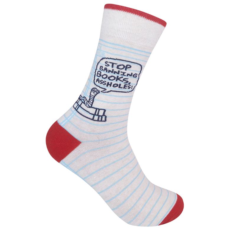 Socks - Stop Banning Books Assholes-hotRAGS.com