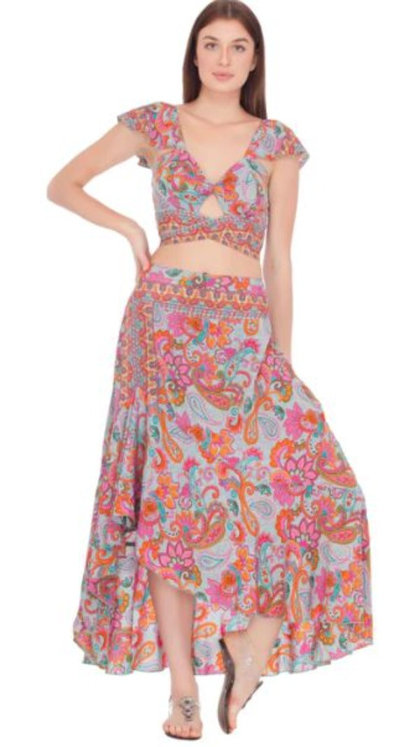 Jr Crop Top - Sari Boho - Unique-hotRAGS.com