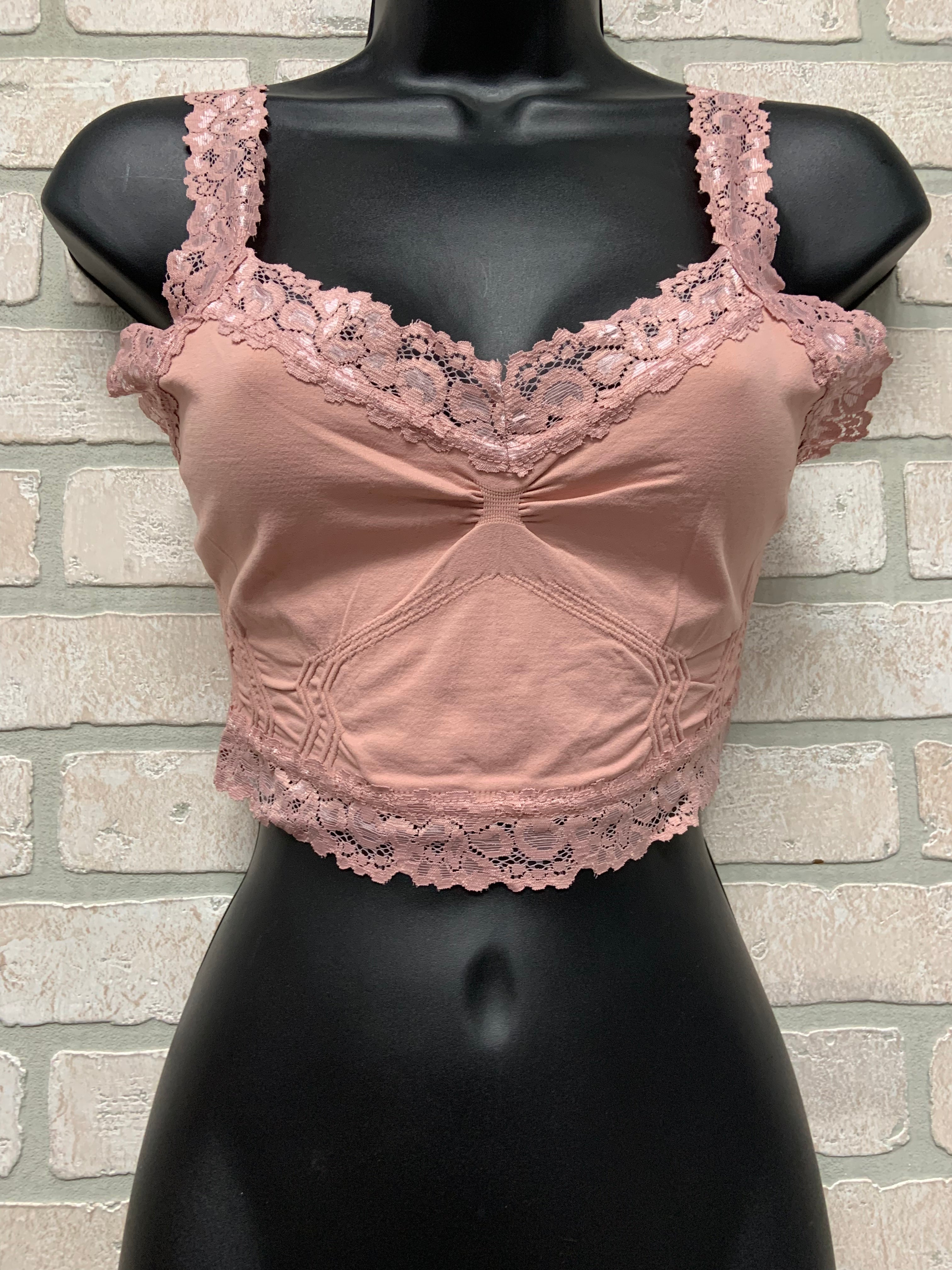 BRALETTE - LACE - DUSTY ROSE-hotRAGS.com