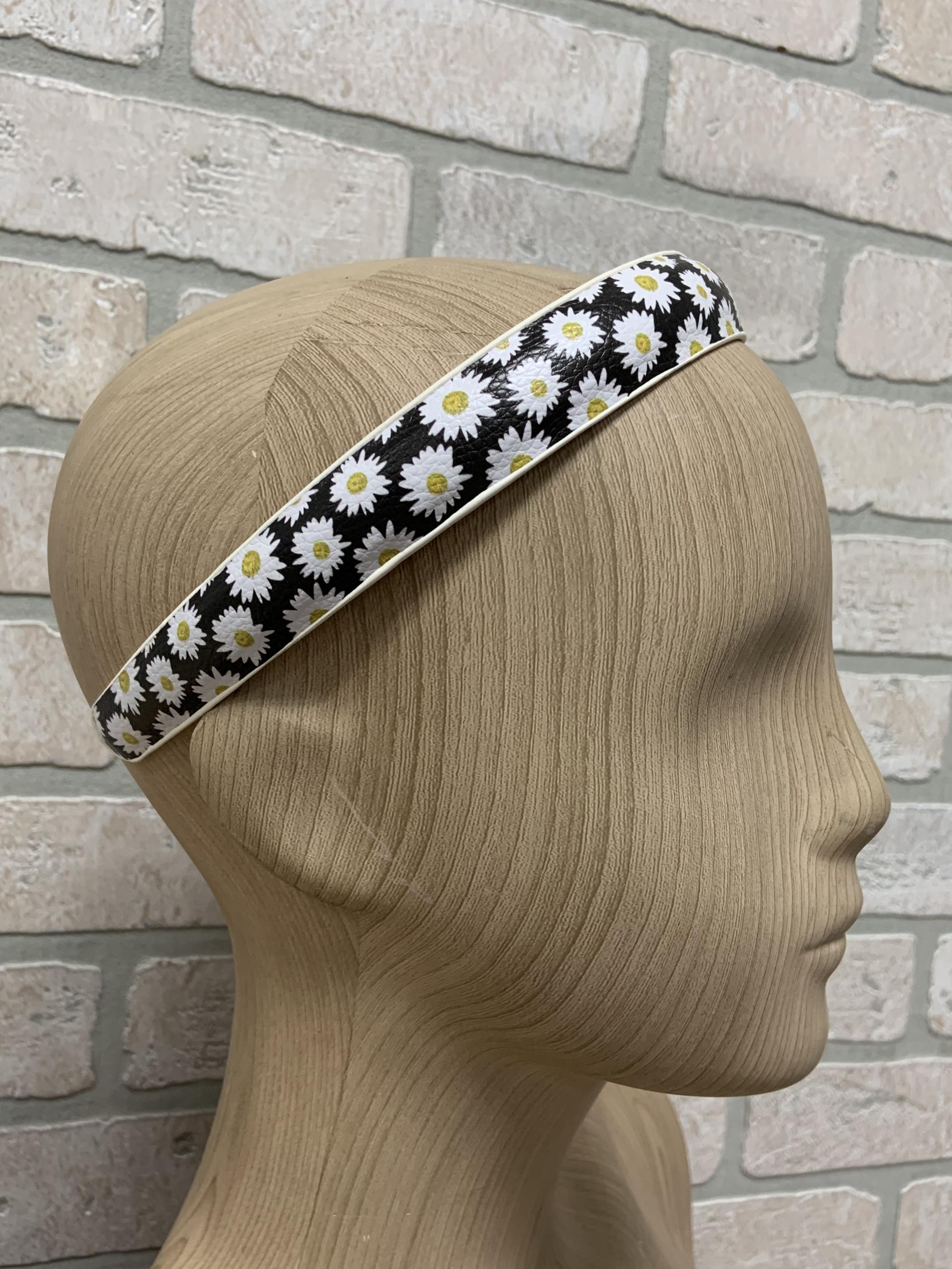 Headband - Daisy Black-hotRAGS.com