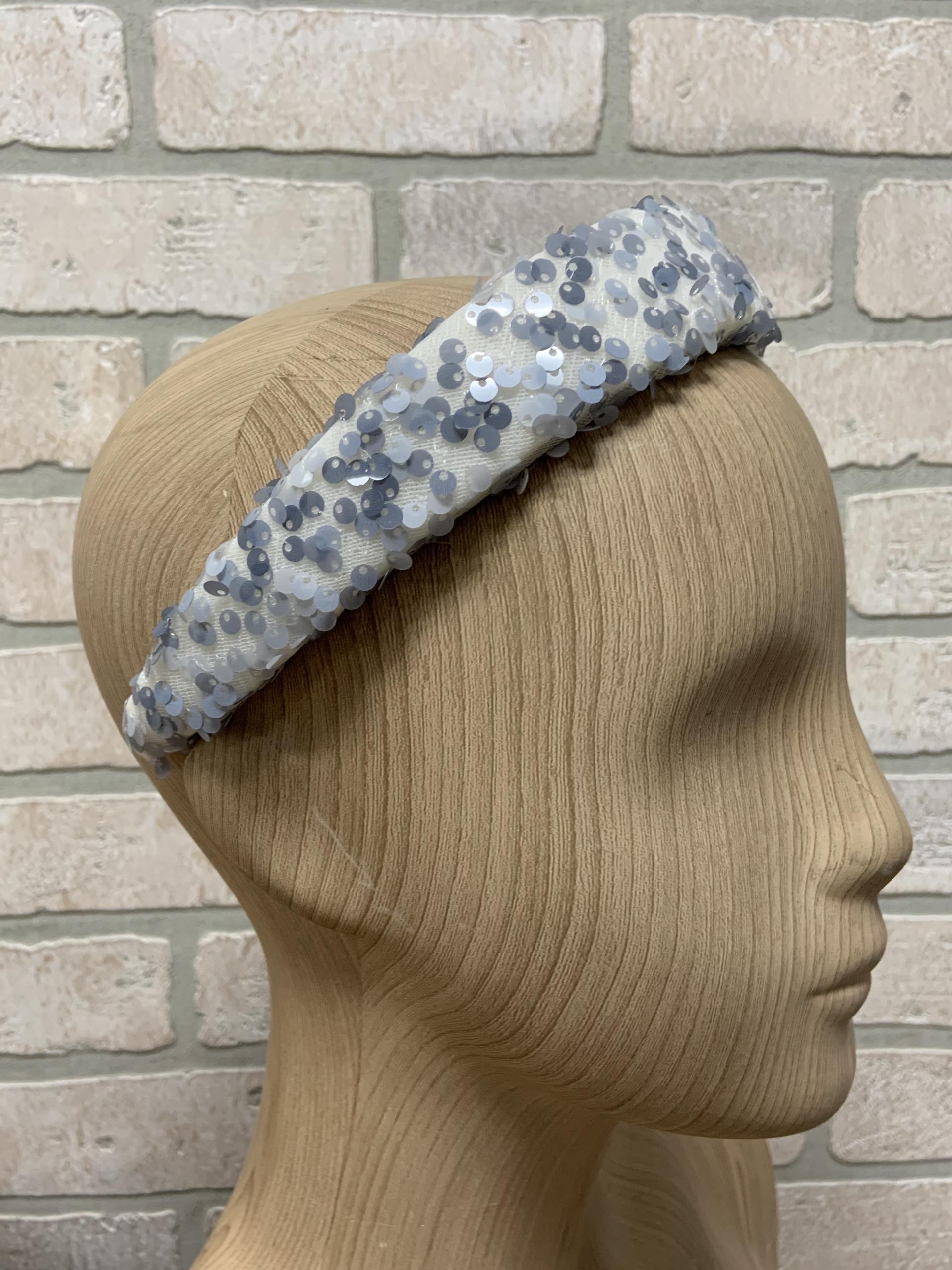 Headband - Glitter Sequins - Gray-hotRAGS.com