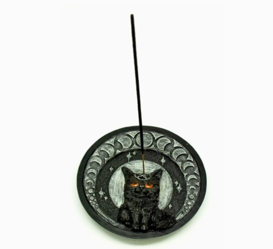 INCENSE BURNER - BLACK CAT MOONS-hotRAGS.com