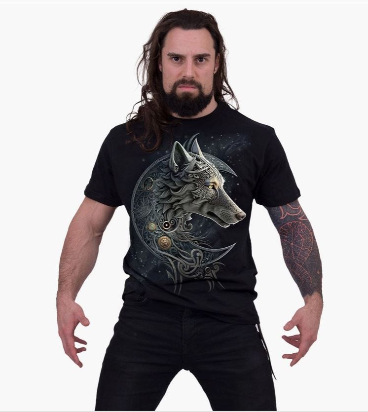 T Shirt - Celtic Wolf-hotRAGS.com