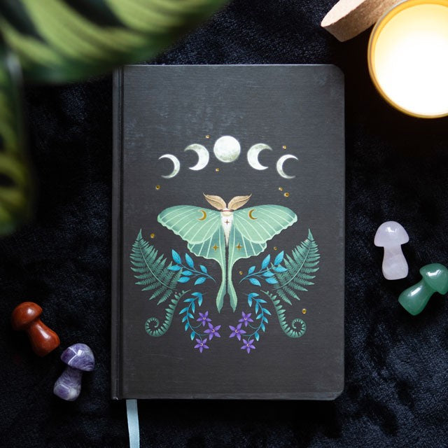 Journal Notebook - Luna Moth A5-hotRAGS.com