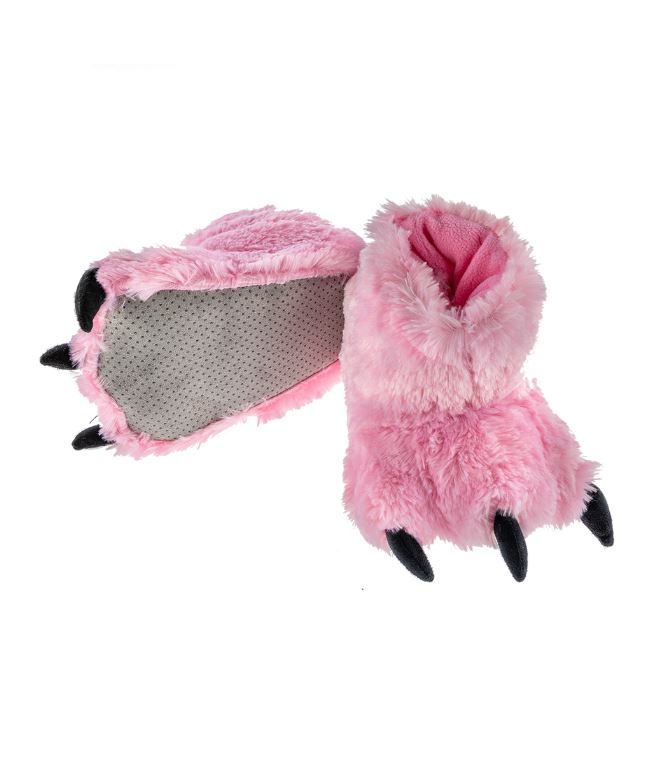 Slippers - Pink Bear Paw-hotRAGS.com