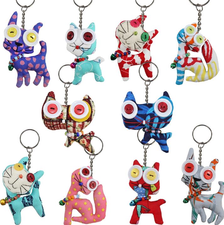 Keychain - Cat Googly Eyes Keychain - Unique-hotRAGS.com
