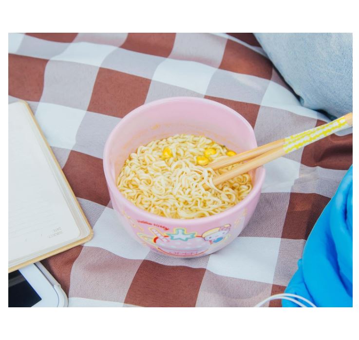 Ramen Bowl - Hello Kitty Kawaii Tokyo 20-Ounce Ramen Bowl and Chopstick Set-hotRAGS.com