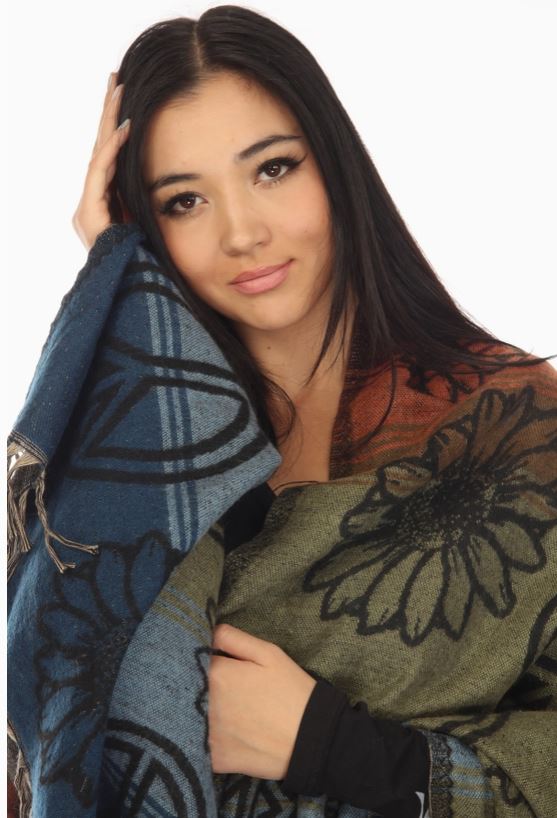 Pashmina - Sunflower Peace - Indigo-hotRAGS.com