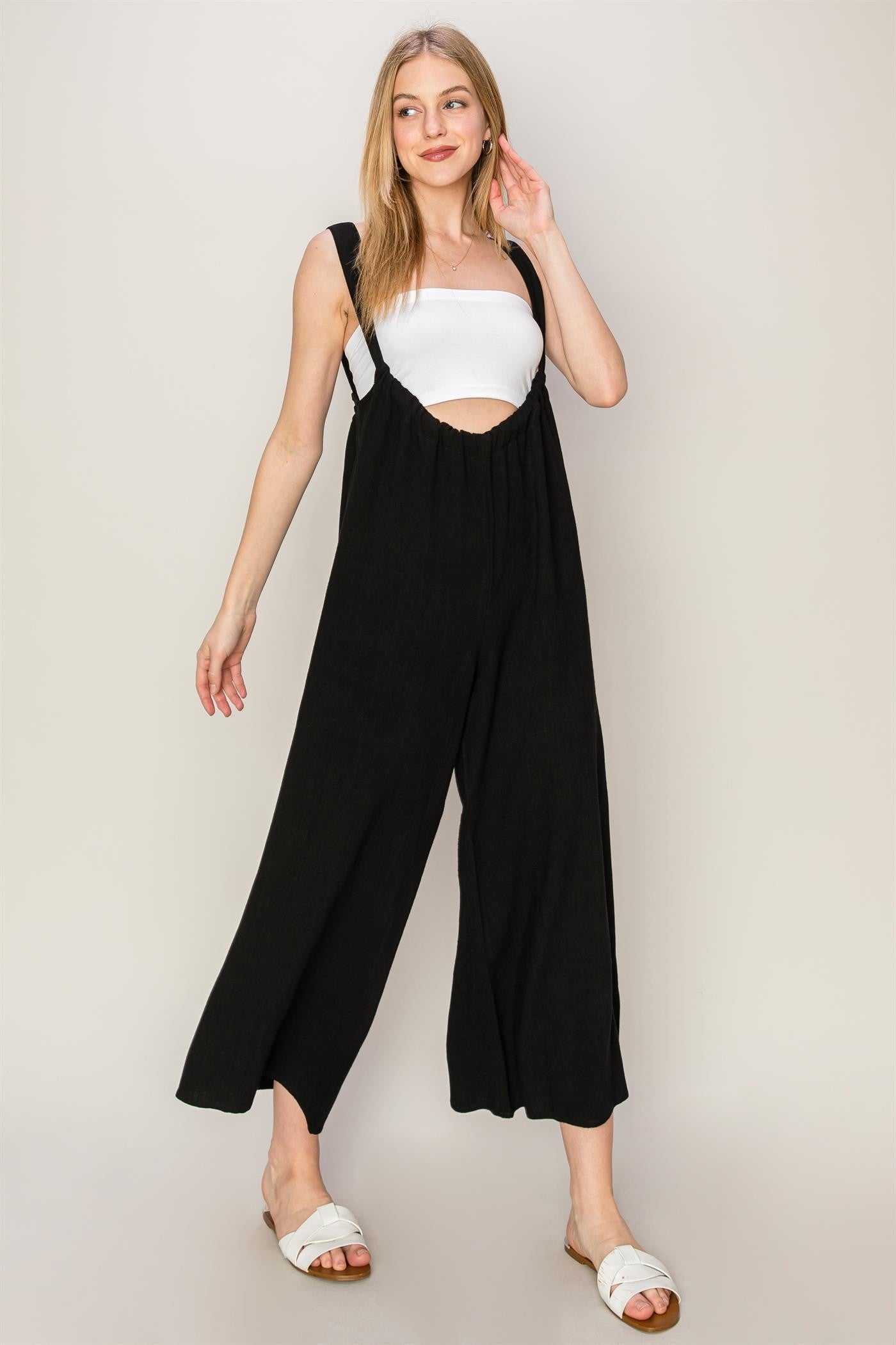 Overall - Jumpsuit Woven - Black-hotRAGS.com