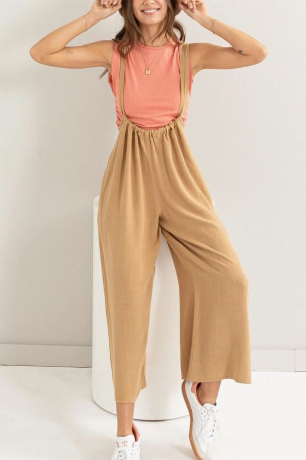 Overall - Jumpsuit Woven - Camel-hotRAGS.com