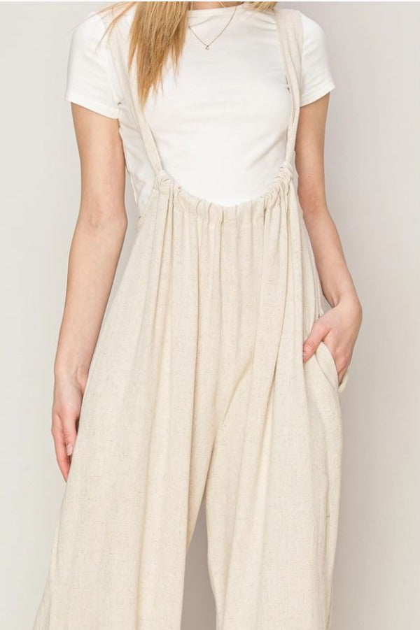 Overall - Jumpsuit Woven - Cream-hotRAGS.com