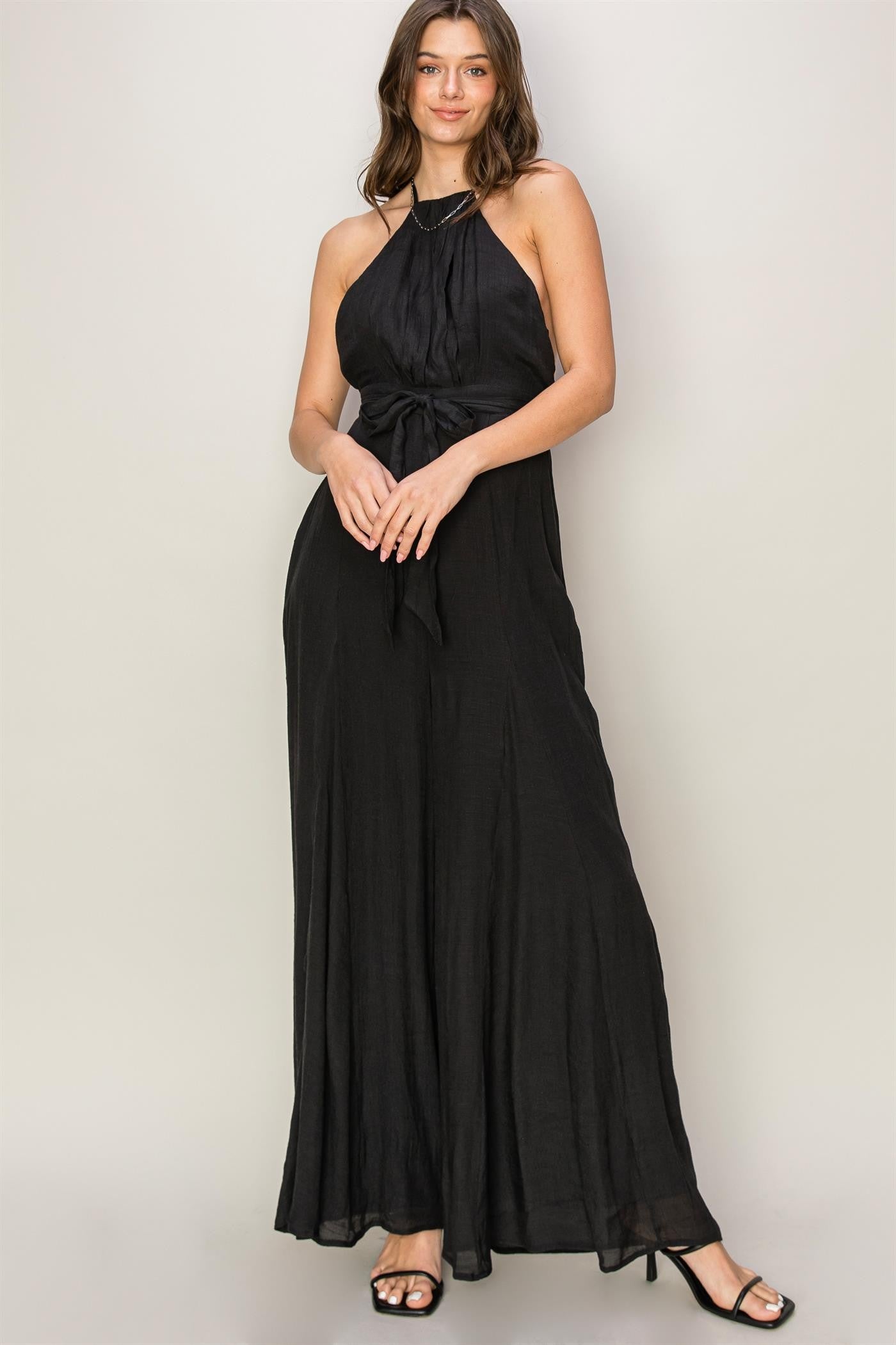 Overall - Jumpsuit Halter Neck - Black-hotRAGS.com