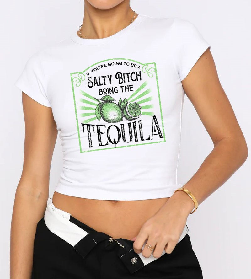Jr Crop Top - Salty Bitch Tequila-hotRAGS.com