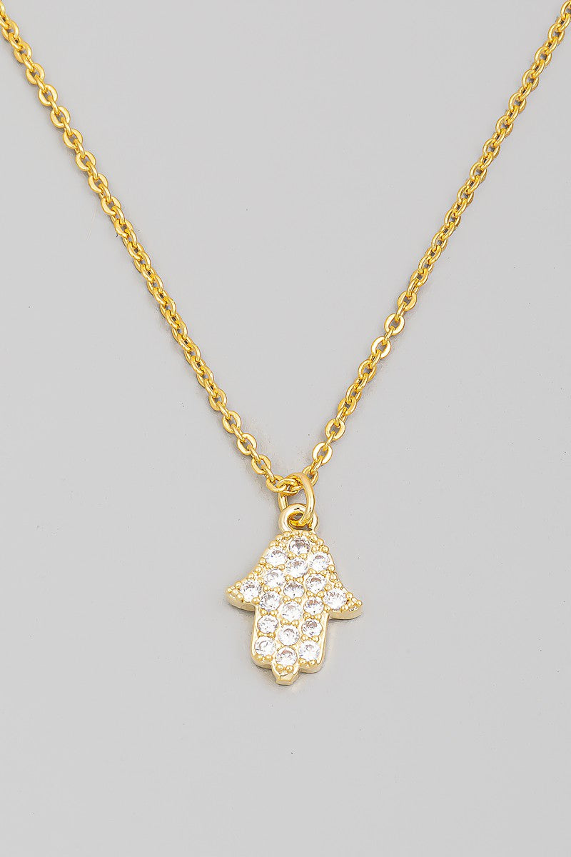 Necklace - Hamsa Gold-hotRAGS.com