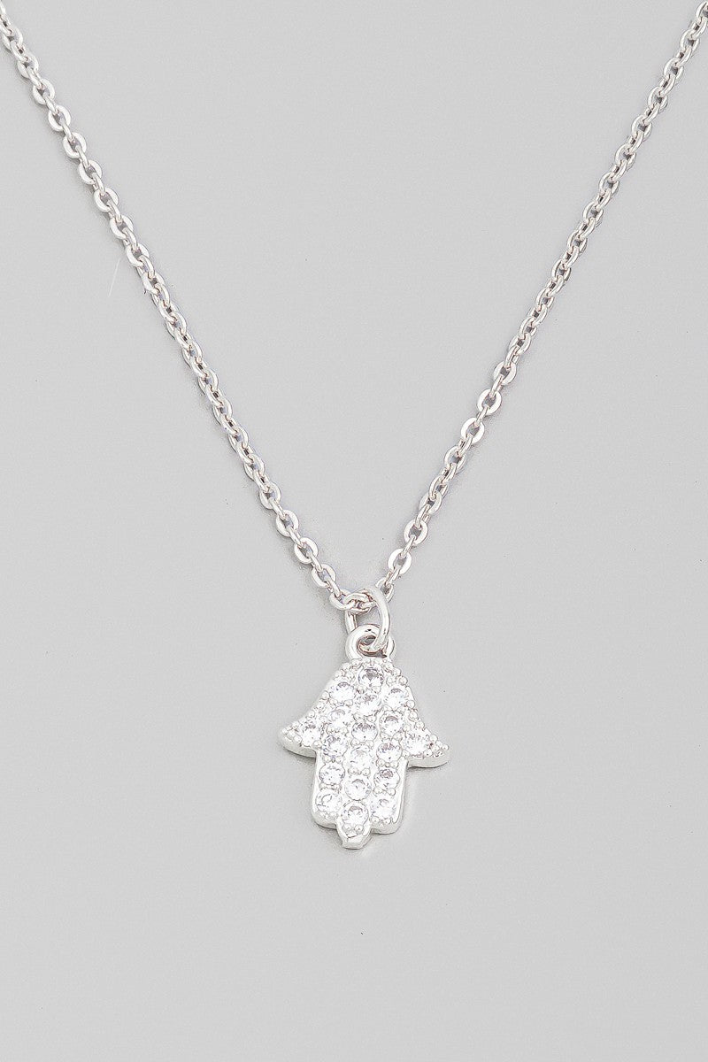 Necklace - Hamsa Silver-hotRAGS.com