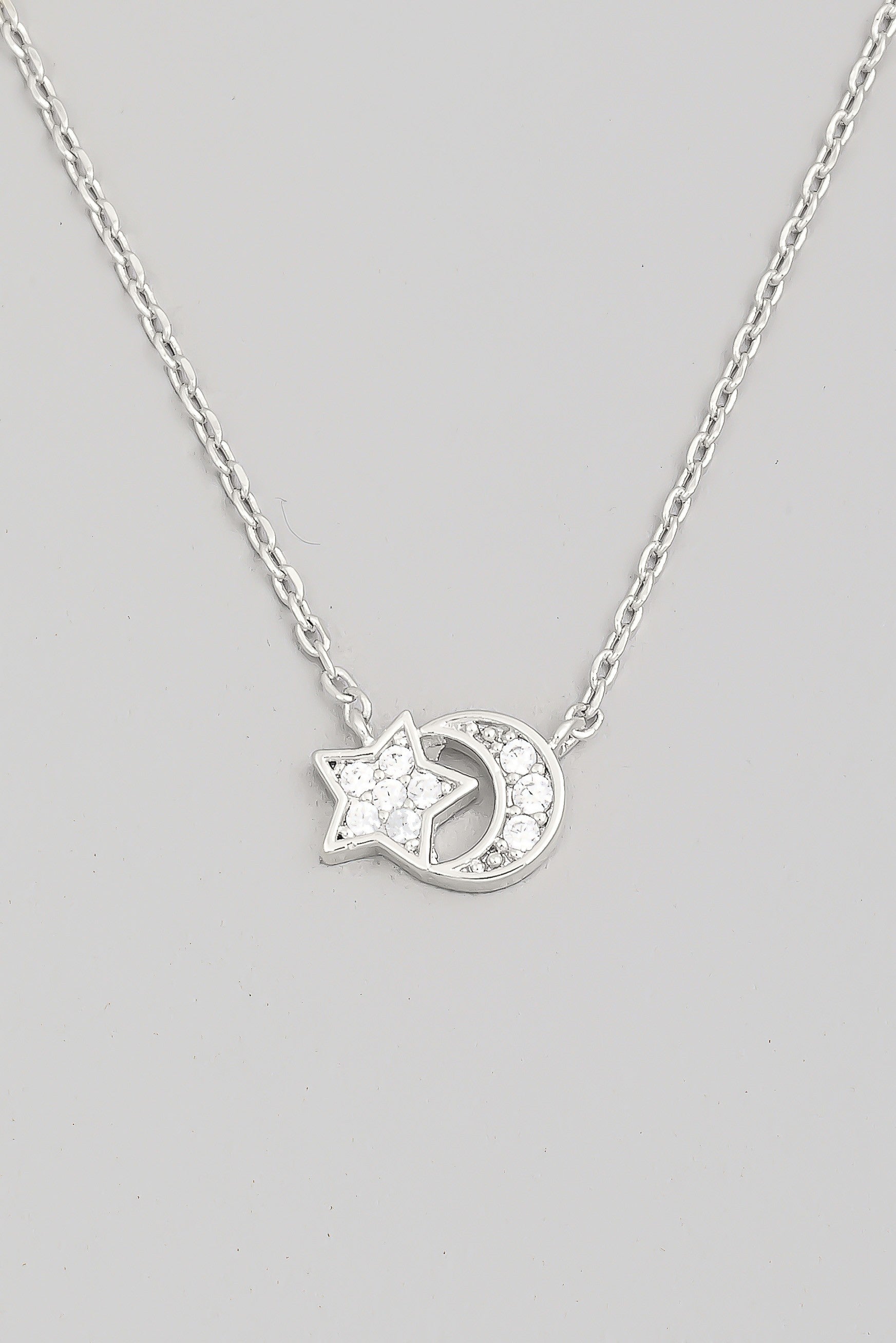 Necklace - Star Moon - Silver-hotRAGS.com