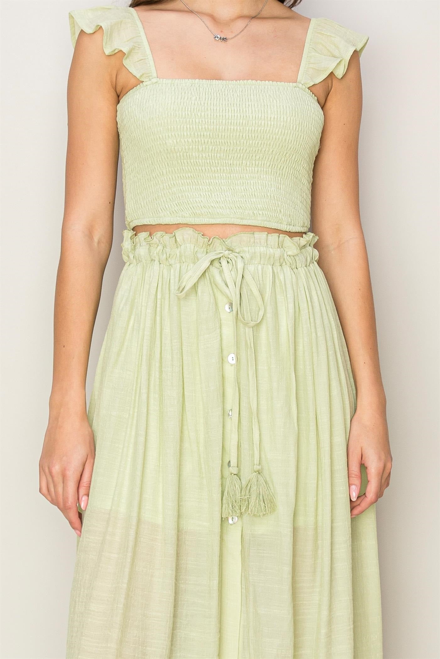 Top - Jr Short Sleeve Crop - Sage-hotRAGS.com