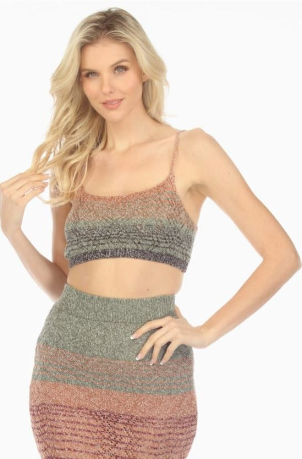 Jr Top - Gradient Knit Tank Top - Forest-hotRAGS.com