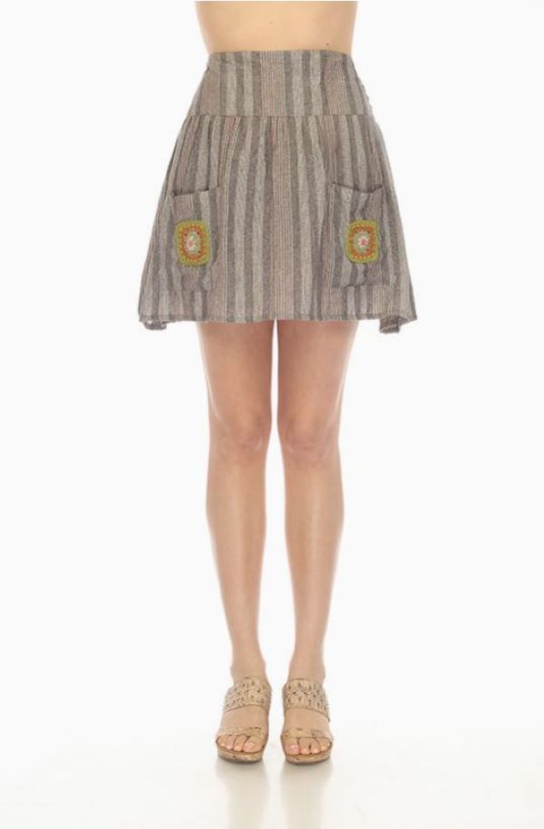 Skirt - Mini Square - Gray-hotRAGS.com