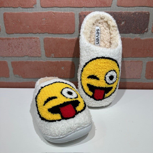 Slippers - Wink Face-hotRAGS.com