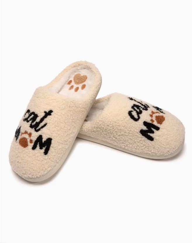 Slippers - Cat Mom-hotRAGS.com