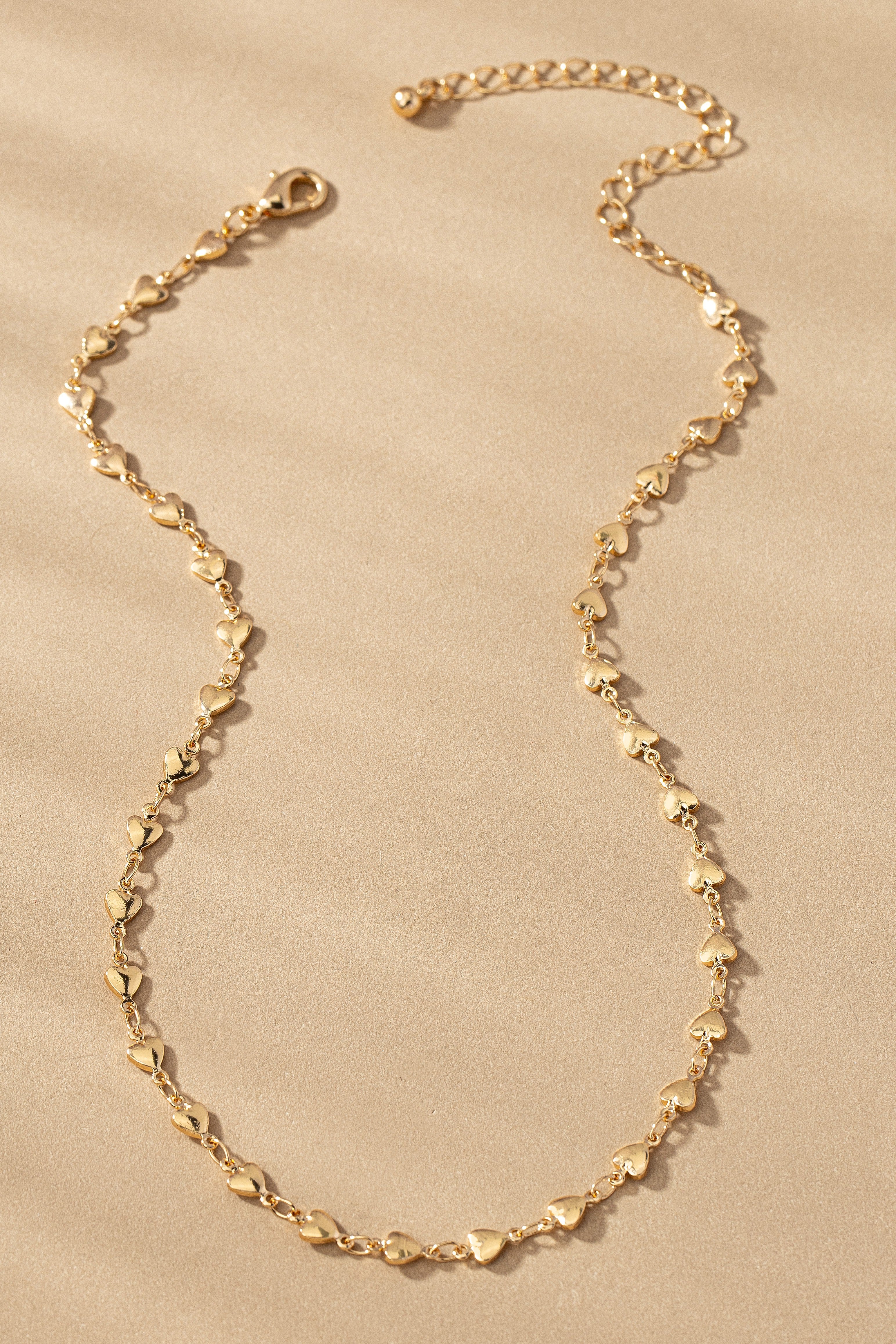 Necklace - Heart Choker - Gold-hotRAGS.com