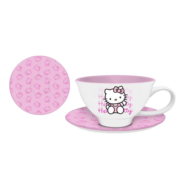 Teacup And Saucer Set - Hello Kitty - 12oz-hotRAGS.com