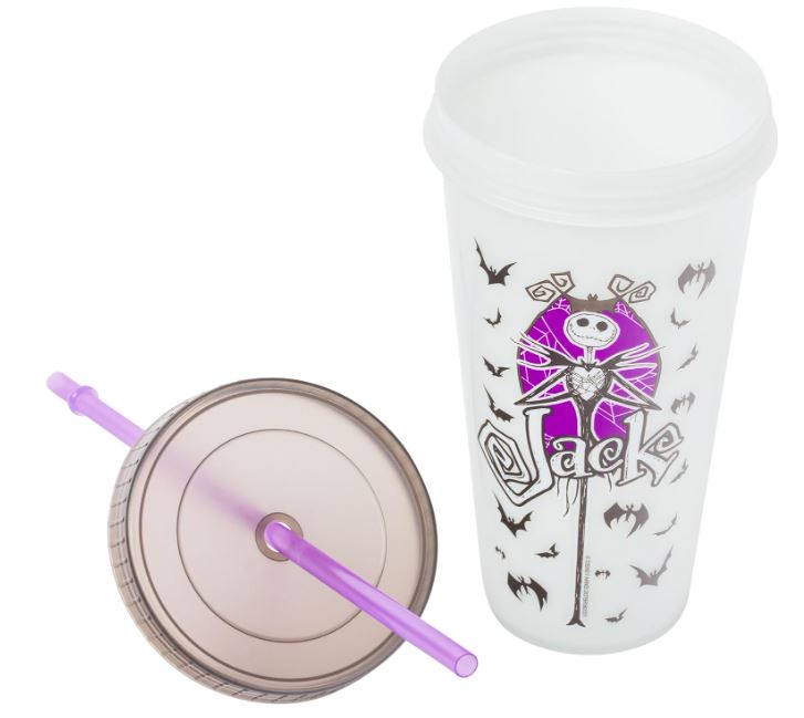 Cup Set - Silver Buffalo Disney Nightmare Before Christmas Character Grid 4 Pack Color Change Plastic Tumbler, 24 Ounces-hotRAGS.com
