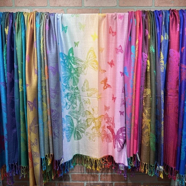 Pashmina - Butterfly Rainbow-hotRAGS.com