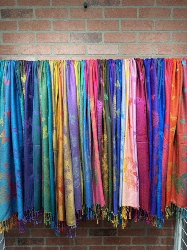 Pashmina - Butterfly Rainbow-hotRAGS.com