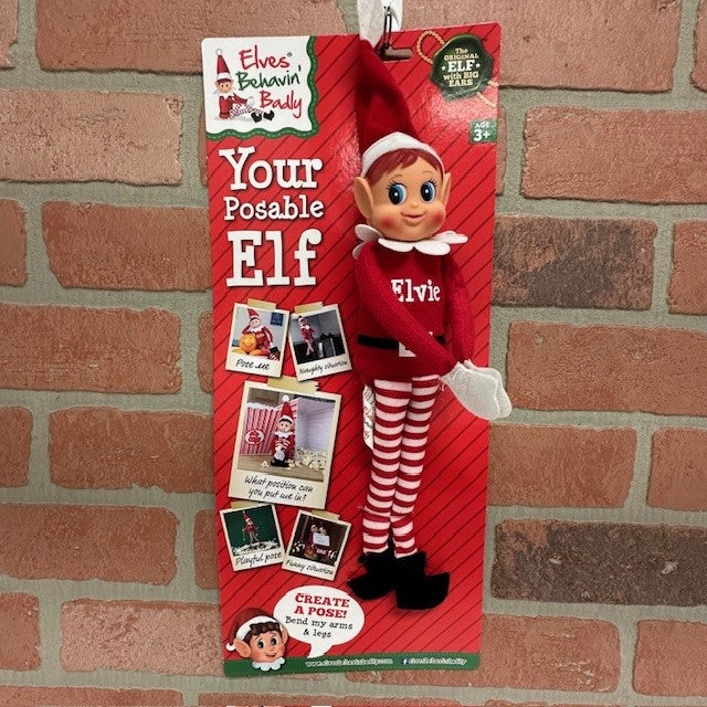 Toy - Christmas Elfie Girl Posable/Carded - 12 Inch-hotRAGS.com