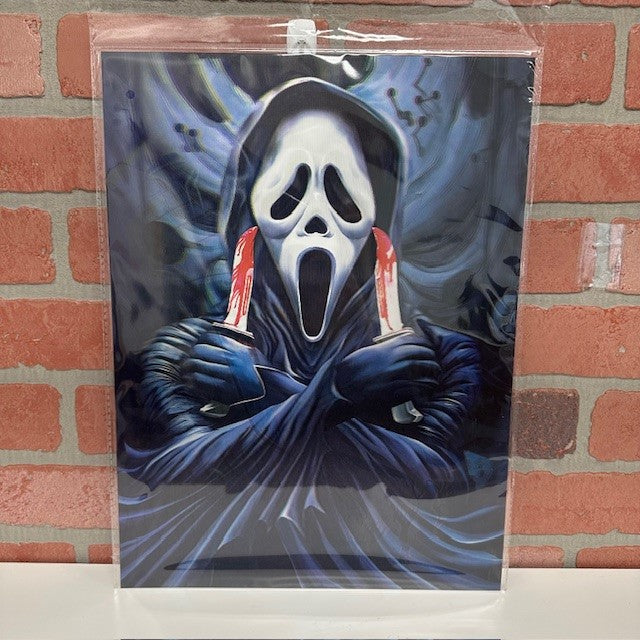 Pic - 3D Horror Ghostface 2 Knives - 15.5 x 11.5 inches-hotRAGS.com