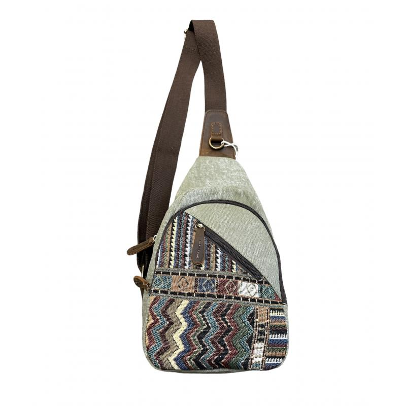 Bag - Side Canvas Leather Trim-hotRAGS.com