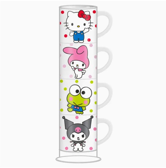 Mugs - Hello Kitty - Stack 4pc Set - 10oz