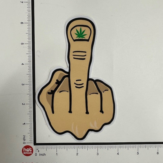 Sticker - Middle Finger Leaf-hotRAGS.com